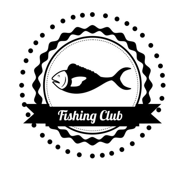 Fishing club design - Vector, Image
