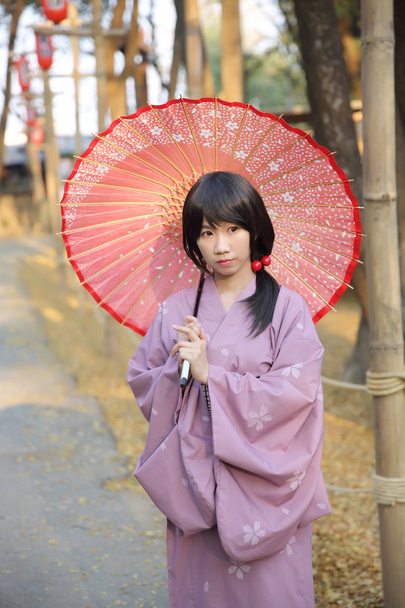 The girl with japanese yukata - Photo, Image