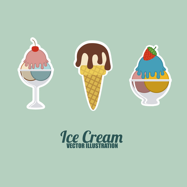Ice cream design - Vektor, kép