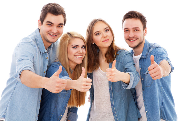 Група щасливих молодих людей
 - Фото, зображення