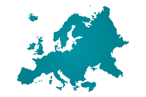 Euroopan kartta kuva. Vektorisuunnittelu. - Vektori, kuva