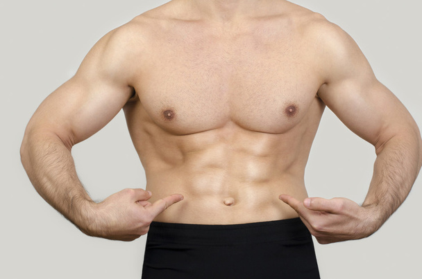 Close up on man abs. - Photo, Image
