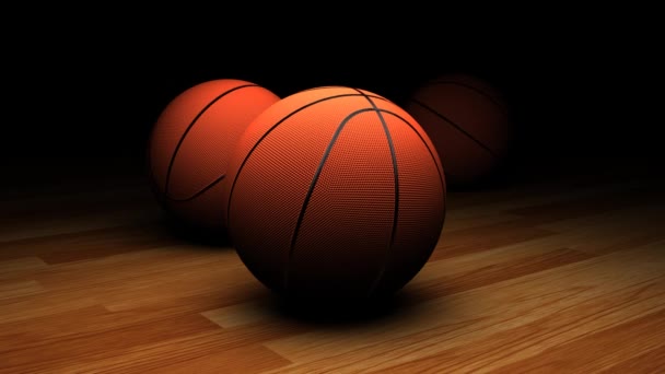 Beeldmateriaal basketballen op de rechter - Video