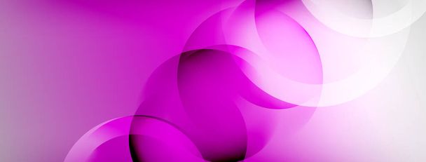Light geometric abstract background with lines, circles - Vector, Image