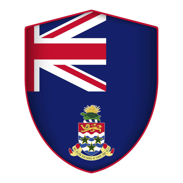 Прапор Кайманових островів у формі щита. Векторні ілюстрації. - Вектор, зображення