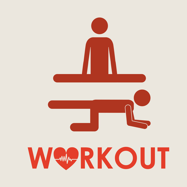 Fitness and Workout design - Vector, Image
