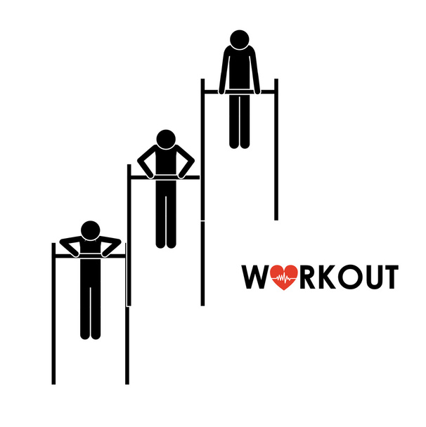 Fitness und Workout-Design - Vektor, Bild