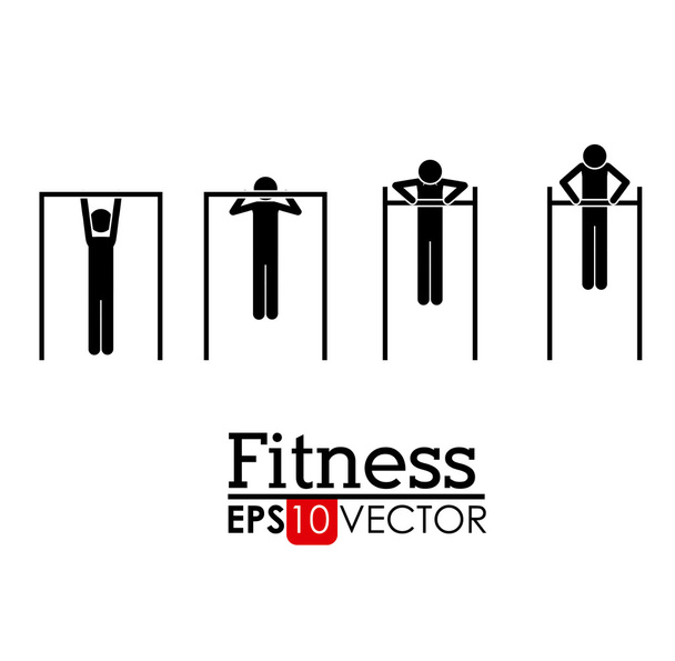 Fitnesz és edzés design - Vektor, kép