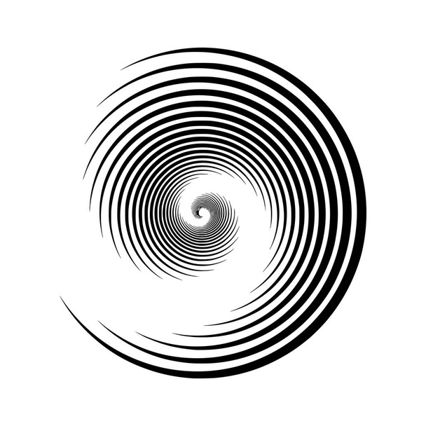 Абстрактное изображение круга, свернутого внутрь - Вектор,изображение