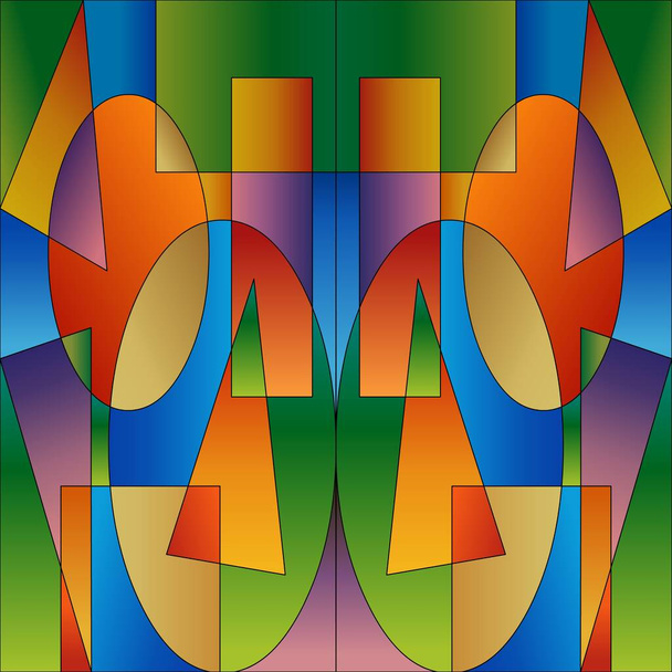 Безшовний фон з барвистим геометричним візерунком. Векторна ілюстрація. - Фото, зображення