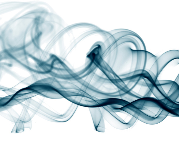 blue smoke on white background - Fotografie, Obrázek