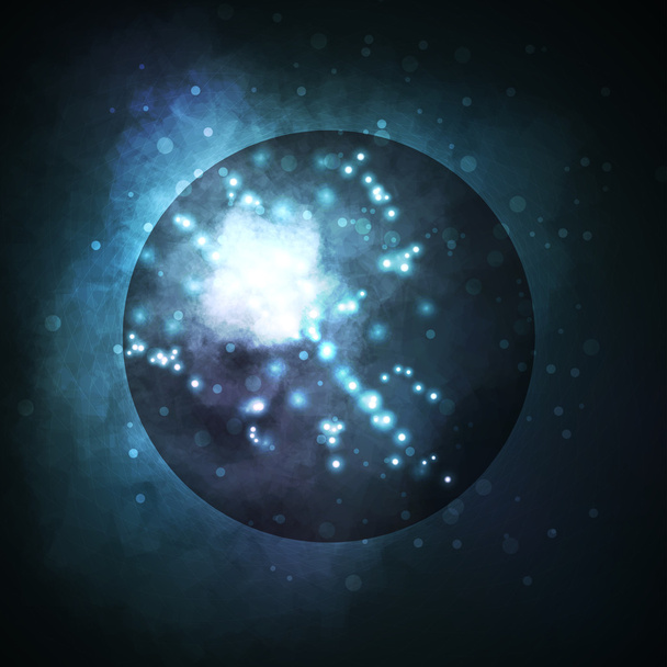 Starry background, rich star forming nebula - Vector, imagen