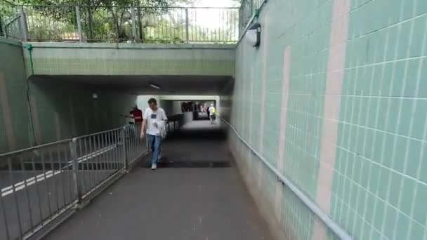 walking in tunnel at Hong Kong, Oct 22 2023 - Footage, Video