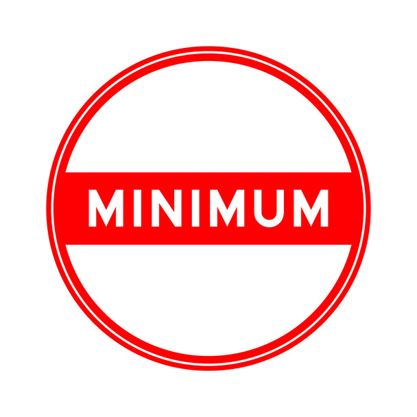Black color round seal sticker in word minimum on white background - Vektor, obrázek