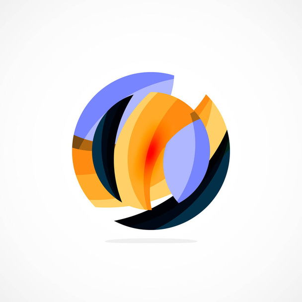 Abstract circle logo, dynamic aesthetic. Simplicity suggests connectivity, fluidity, and energy, making it a versatile choice for brands seeking a modern, visually engaging identity - Vector, Image