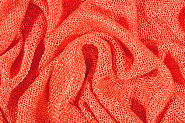 Orange zmačkaný pletené plátna pozadí - Fotografie, Obrázek
