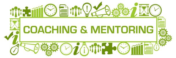 Coaching And Mentoring concept image with text and business symbols. - Photo, Image