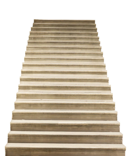 kő lépések elszigetelt fehér háttér - Fotó, kép