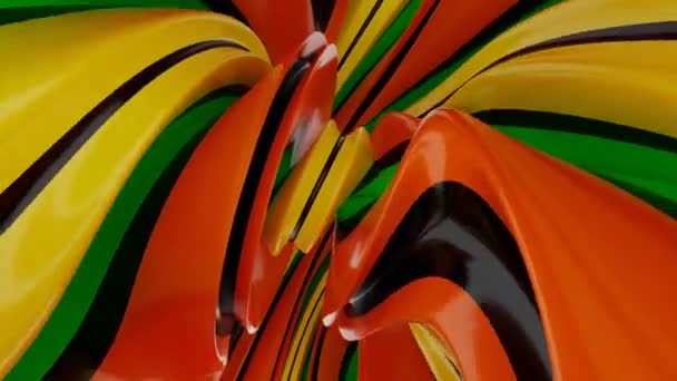 Animation of rotation and transformation of an incredible abstract shape - Footage, Video