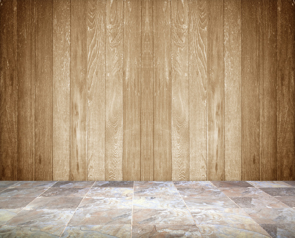 Pisos de mármol pared de madera
 - Foto, Imagen