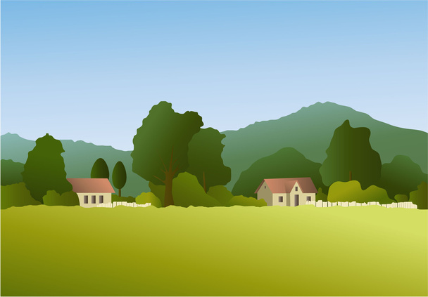 Сельский пейзаж - Вектор,изображение