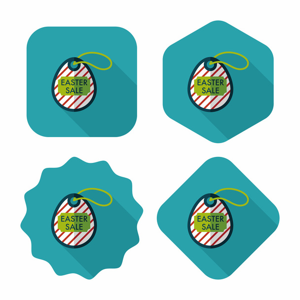 easter egg flat icon with long shadow,eps10 - Wektor, obraz