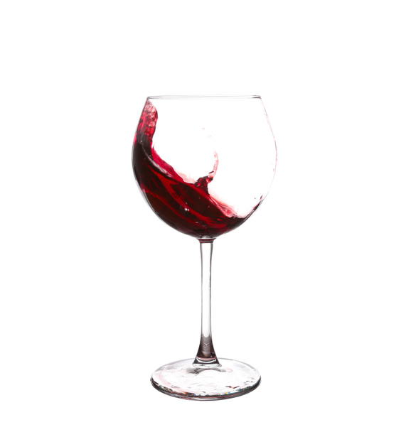 bicchiere di vino rosso su sfondo bianco - Foto, immagini
