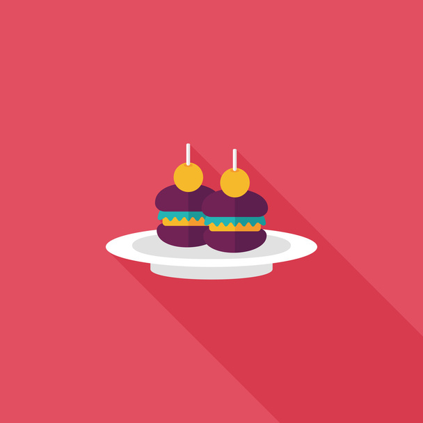 sandwich flat icon with long shadow,eps10 - Vector, imagen