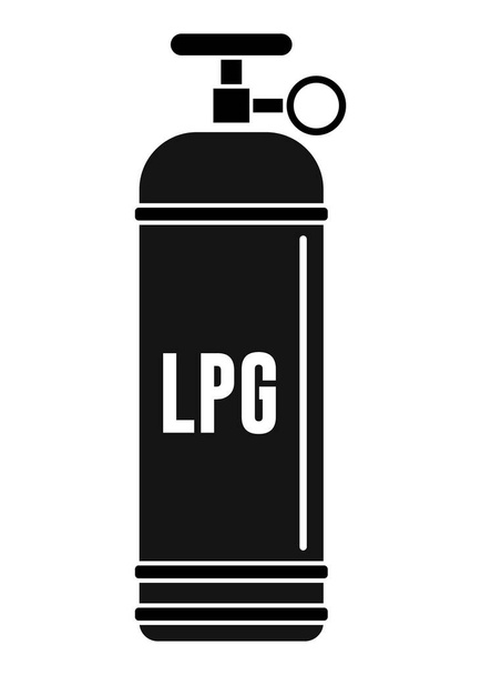 Gasflaschenvektorsymbol isoliert auf weißem Hintergrund - Vektor, Bild
