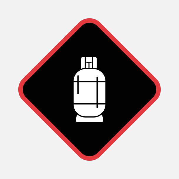 Vektor-Gasflaschenschild isoliert auf weißem Hintergrund - Vektor, Bild