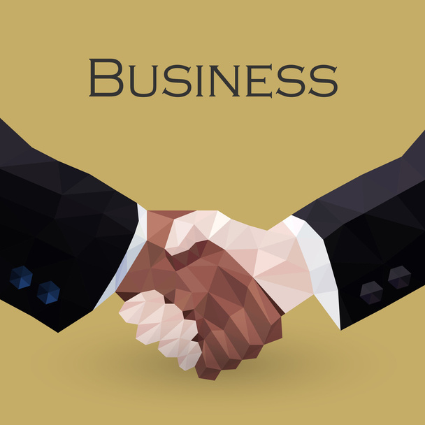 Business handshake illustration - Vector, Image