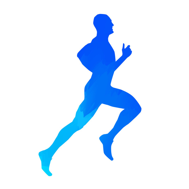 Run. Vector man silhouette - Vector, Image
