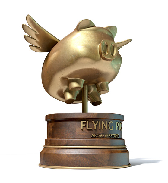 Vliegende varken Trophy Award - Foto, afbeelding