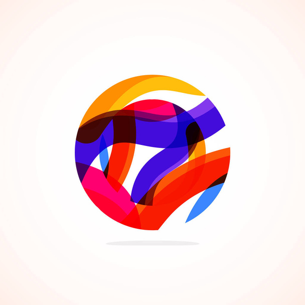 抽象的な円のロゴ - ミニマリストのエンブレム,タイムレスで普遍的な円の形. 独特なロゴはブランドとコンセプトの範囲を表し,シンプルさと創造性を単一の象徴的なイメージでカプセル化します - ベクター画像
