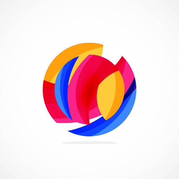 Абстрактный логотип круга, динамичная эстетика. Простота предполагает подключение, текучесть и энергию, что делает его универсальным выбором для брендов, ищущих современную, визуально привлекательную идентичность - Вектор,изображение