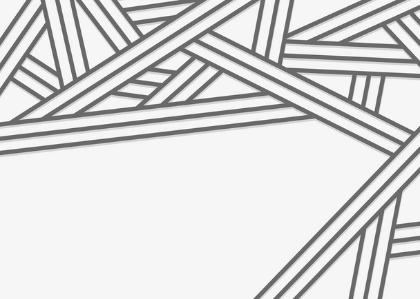 Minimalistische achtergrond met abstracte overlappende strepen patroon en met wat kopieerruimte - Vector, afbeelding