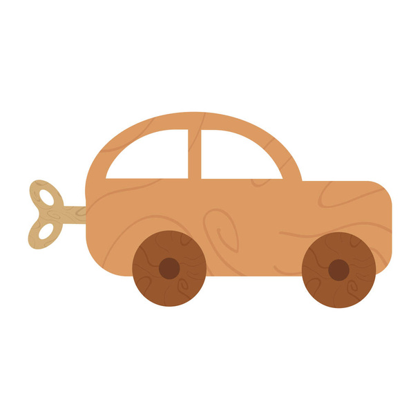 ξύλινο αυτοκίνητο παιχνίδια διάνυσμα απομονωμένο - Διάνυσμα, εικόνα