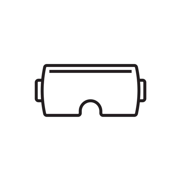 Realtà virtuale Icona tecnologica con contorno nero. gioco, occhiali, vr, gioco, 3d, dispositivo, simulazione. Illustrazione vettoriale - Vettoriali, immagini