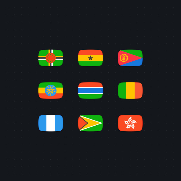 Flag of world. Vector icons - Vector, Image