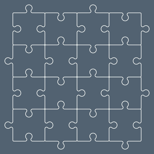 Line puzzle pieces - Vector, Image