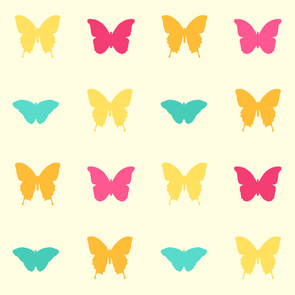 Varrat nélküli vintage színes pillangó mintás - Vektor, kép