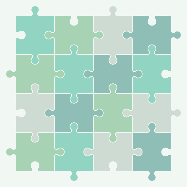 zelené kousky puzzle - Vektor, obrázek