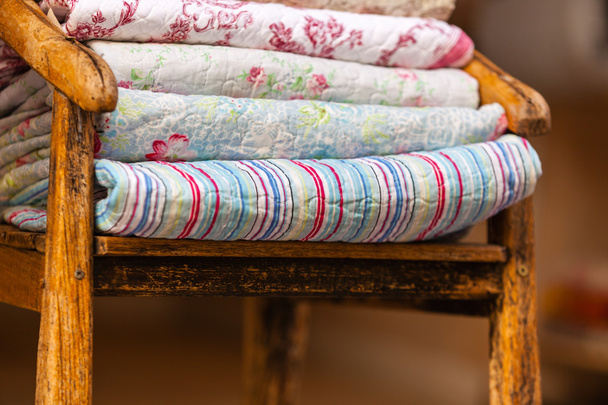 Handmade blankets pile - Photo, Image