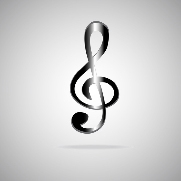 Пиктограф музыкального ключа Икона на сером фоне. Векторная иллюстрация. Eps 10
 - Вектор,изображение