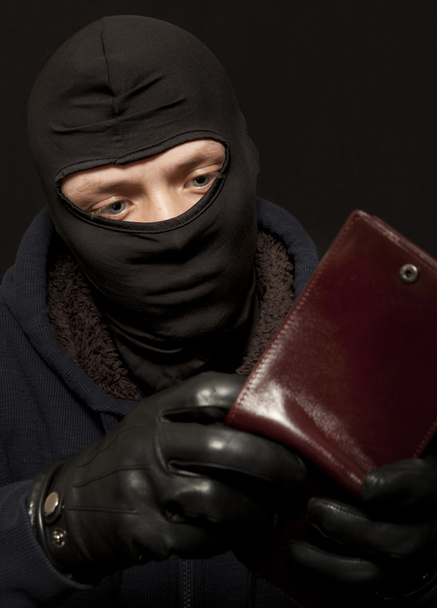 Thief with a purse - Foto, Imagem