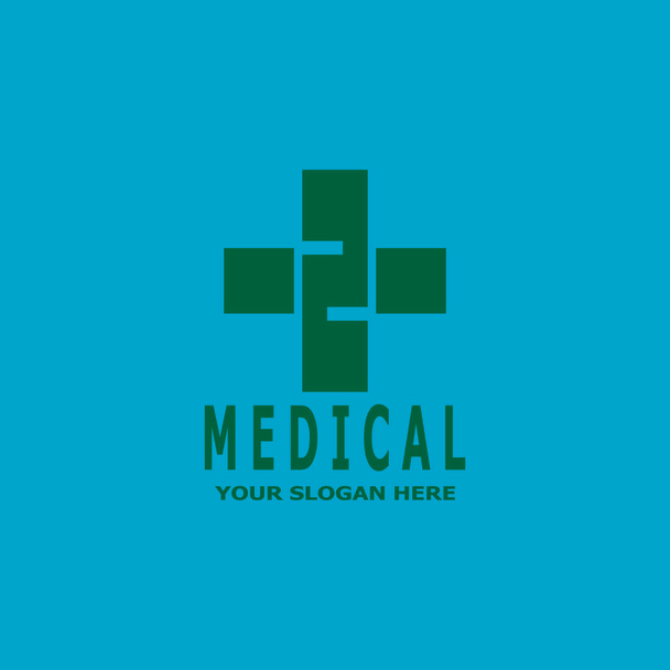 Medical cross health logo vector template - Vector, Image