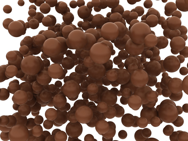 Brown chocolate orbs or balls isolated - Φωτογραφία, εικόνα
