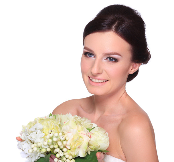 Portrait of a young beautiful bride. - Foto, imagen