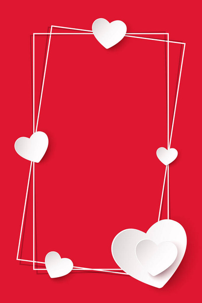 Prachtige 3D-weergave van Valentijnsdag Concept Romantische wenskaart, Product en Podium Display Design met harten, Liefde - Foto, afbeelding