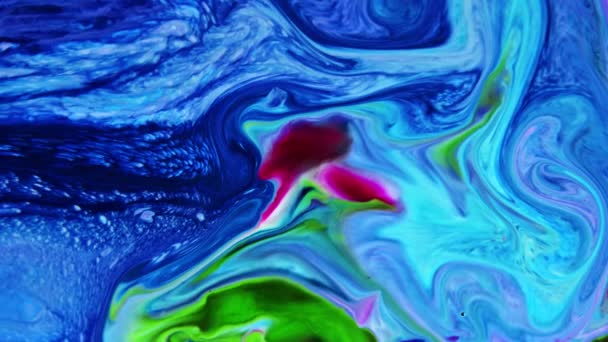 Very Nice Ink Abstract Psychedelic Cosmos Paint Liquid Motion Galactic Background Texture Footage. - Footage, Video